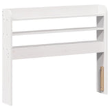 Bed Frame with Headboard White 90x190 cm Single Solid Wood Pine 3307105