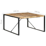 Dining Table 140x140x75 cm Rough Mango Wood 321572