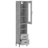 Highboard Concrete Grey 34,5x34x180 cm Engineered Wood 3199309