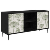 TV Cabinet GOTHA 102 x 33 x 51 cm Black Oak Engineered Wood 8007068