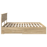 Bed Frame with Drawer Sonoma Oak 180 x 200 cm Engineered Wood 3408231