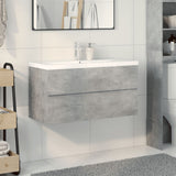 2 Piece Bathroom Furniture Set Concrete Grey Engineered Wood 3324910