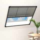 Plisse Insect Screen for Windows Aluminium Anthracite 120x120cm 148666