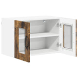Wall Glass Cabinet LUCCA 2 pcs Smoked Oak 60 x 31 x 40 cm 884976