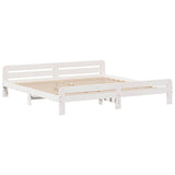 Bed Frame White Solid pinewood 200x200 cm Bed Frame Rectangular 3309027