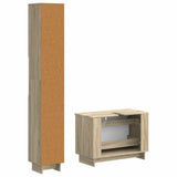 2 Piece Bathroom Cabinet Set EDE Sonoma Oak Engineered Wood 3417497