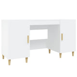Desk White 140x50x75 cm Engineered Wood 812762