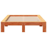 Bed Frame without Mattress Wax Brown 120x190 cm Small Double Solid Wood Pine 3308752