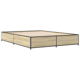 Bed Frame without Mattress Sonoma Oak 150x200 cm King Size 3279838