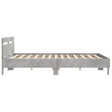 Bed Frame Concrete Grey Engineered Wood Double Modern Bed Frame 3207395