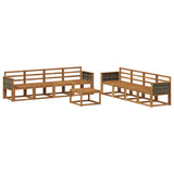 Outdoor Sofa Set 7 pcs Natural Solid Acacia Wood 3385085