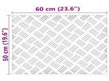 Stair Tread Rectangular 2 pcs Silver 60 x 50 cm Aluminium 4104349