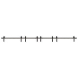 Sliding Door Hardware Kit 400 cm Steel Black 3295796