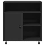 Printer Stand with Wheels Black 60x50x67 cm 840626