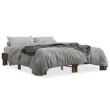 Bed Frame without Mattress Brown Oak 150x200 cm King Size 3280236