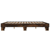 Bed Frame without Mattress Smoked Oak 200x200 cm 3280219