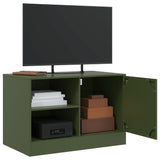 TV Cabinet Olive Green 67x39x44 cm Steel 841699
