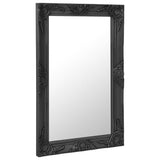 320323 Wall Mirror Baroque Style 50x80 cm Black