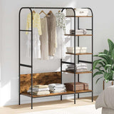 Clothes Rack Brown Oak 120 x 44 x 160 cm Engineered Wood 868447