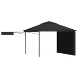 Gazebo with Double Extending Roofs 3x3x2.75 m Anthracite 180g/m 48004