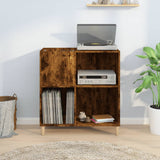 Record Cabinet Smoked Oak 84.5x38x89 cm Engineered Wood 831994