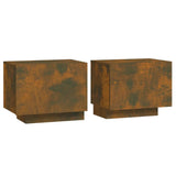 Bedside Cabinet Smoked Oak 100x35x40 cm Engineered Wood 3152832