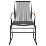 5 Piece Garden Dining Set Black PVC Rattan 3099217