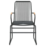 5 Piece Garden Dining Set Black PVC Rattan 3099217