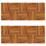 Decking Tiles Vertical Pattern 30 x 30 cm Acacia Set of 20 271790