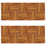 Decking Tiles Vertical Pattern 30 x 30 cm Acacia Set of 20 271790