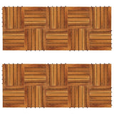 Decking Tiles Vertical Pattern 30 x 30 cm Acacia Set of 20 271790