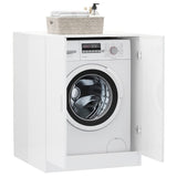 ZNTS Washing Machine Cabinet High Gloss White 3082014