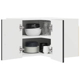 Wall Corner Cabinet LUCCA Black 57 x 57 x 40 cm Engineered Wood 884956
