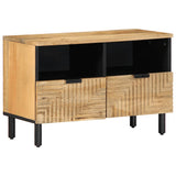 ZNTS TV Cabinet Brown 70x33x46 cm Solid Wood Mango 4017721