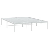 ZNTS Metal Bed Frame without Mattress White 140x200cm 350914