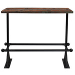 ZNTS Bar Table Solid Reclaimed Wood Multicolour 150x70x107 cm 245388