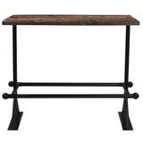 ZNTS Bar Table Solid Reclaimed Wood Multicolour 150x70x107 cm 245388