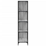 Bookcase 4-Stair Grey Sonoma 139x33.5x149 cm Engineered Wood 842479