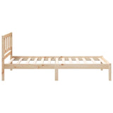 Bed Frame with Headboard Brown 90 x 200 cm Solid Pine Wood 872248