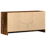 TV Cabinet with LED Smoked Oak 100x34x50 cm Engineered Wood 852191