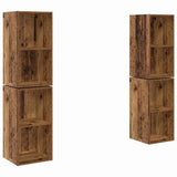 TV Cabinet Set 4 pcs Old Wood 37 x 37 x 72 cm Engineered Wood 3393561
