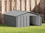 Dog House Grey 116.5x153x81.5 cm Galvanised Steel 171543