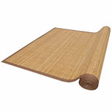 Rectangular Brown Bamboo Rug 150 x 200 cm 241340