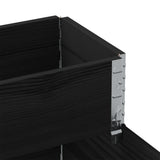 3-Tier Raised Bed Black 120x80 cm Solid Wood Pine 4010310