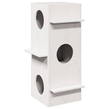 Cat House White 43x43x90 cm Solid Wood Pine 859299