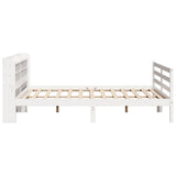 Bed Frame with Headboard without Mattress White 200x200 cm 3306654