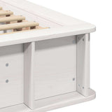 Bed Frame White 75 x 190 cm Solid Pine Wood 872762