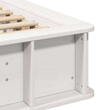 Bed Frame White 80 x 200 cm Solid Pine Wood 3385737