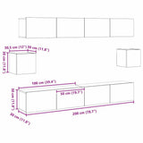 TV Cabinet Set Wall-mounted 6 pcs Artisan old 100 x 30 x 30 cm 3393440