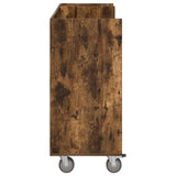 Golf Cabinet with Wheel Plain Smoked Oak 120 x 45 x 98 cm 899475